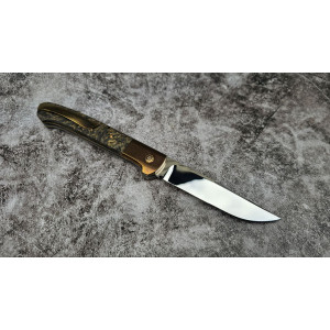 ЗОЛОТИЙ БАЛЬЗАМ авторський складаний ніж ручної роботи майстерні GRYFON, Сталь CPM® S125V™ 64 HRC. Photo 2